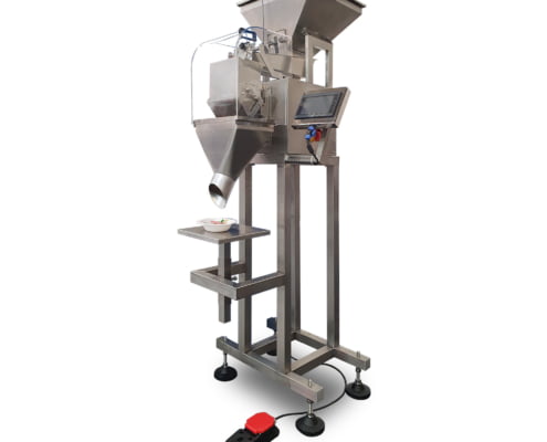 LW01B X Bilancia industriale automatica a canale vibrante 1 testa con telaio INOX