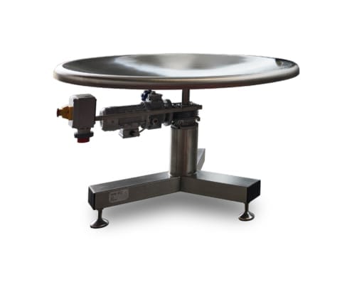 AC-T01 Tavolo rotante motorizzato INOX per accumulo a fine linea